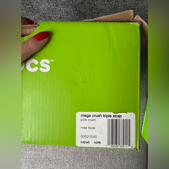 BNWT Crocs Mega Crush Triple Strap Sandals – Pink Crush – Style ID: 521540 - Picture 13 of 13
